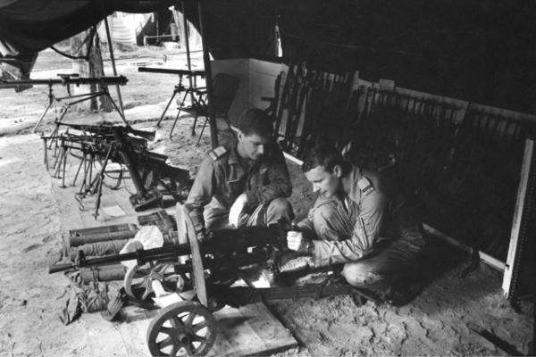 Capturing enemy weapons at the battle of Long Tan