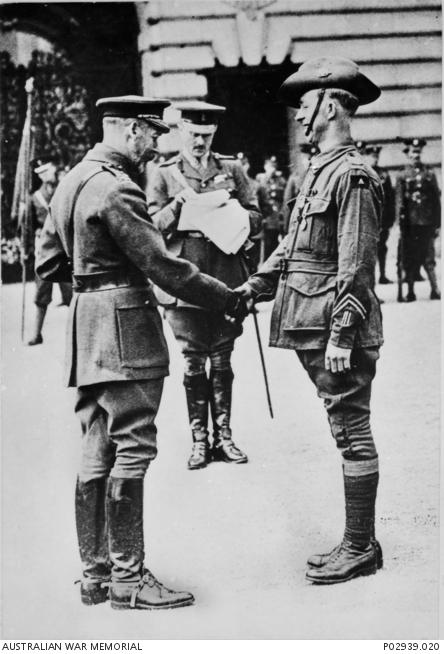 Corporal George “Snowy” Howell receives his Victoria Cross 