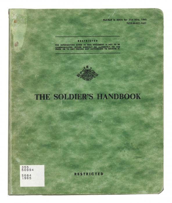 These pages taken from The Soldier’s Handbook of the time show the Australian Solider in parade uniform performing drill with an SLR. Mick would have had a very similar appearance