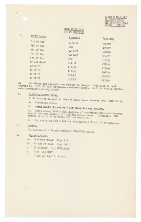 This document provides the orders for Operation Mundingburra. Page 6