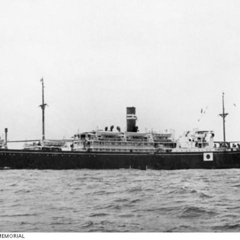 Image of the ship Montevideo Maru 