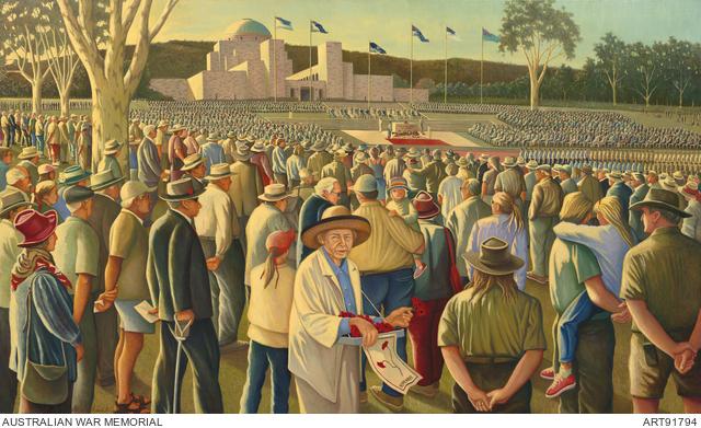 Bob Marchant, 60th anniversary of opening of the Australian War Memorial,