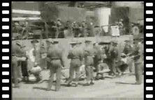 Film of 1 RAR troops embarking for Korea, the journey by sea