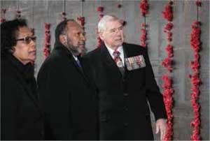 The Honourable Charlot Salwai Tabimasmas, Prime Minister of the Republic of Vanuatu, accompanied by Mrs Marie-Justine Salwai, hosted by Rear Admiral Ken Doolan AO RAN (Retd).