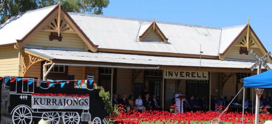 Old Inverell train station at Pioneer Village.  Image from Tourism Inverell.