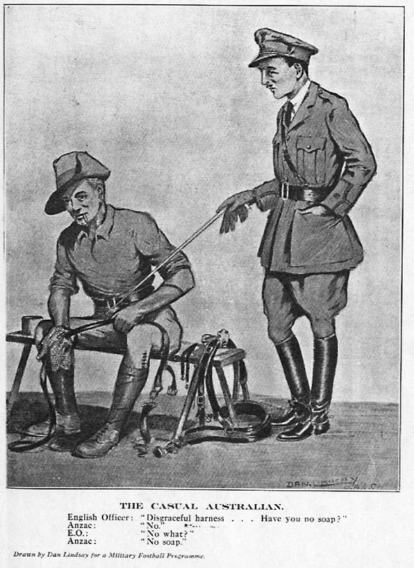 A drawing by Dan Lindsay from the AIF publication Digger Drawings,