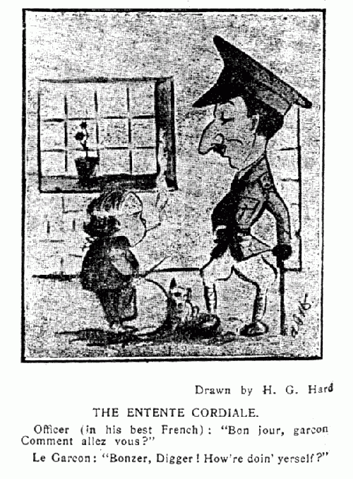 A cartoon from the AIF magazine Aussie, 1918.