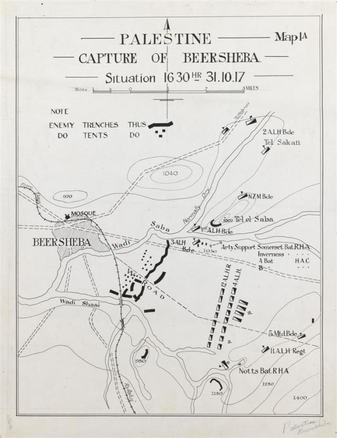 The charge of the 4th Light Horse Brigade at Beersheba | Australian War ...